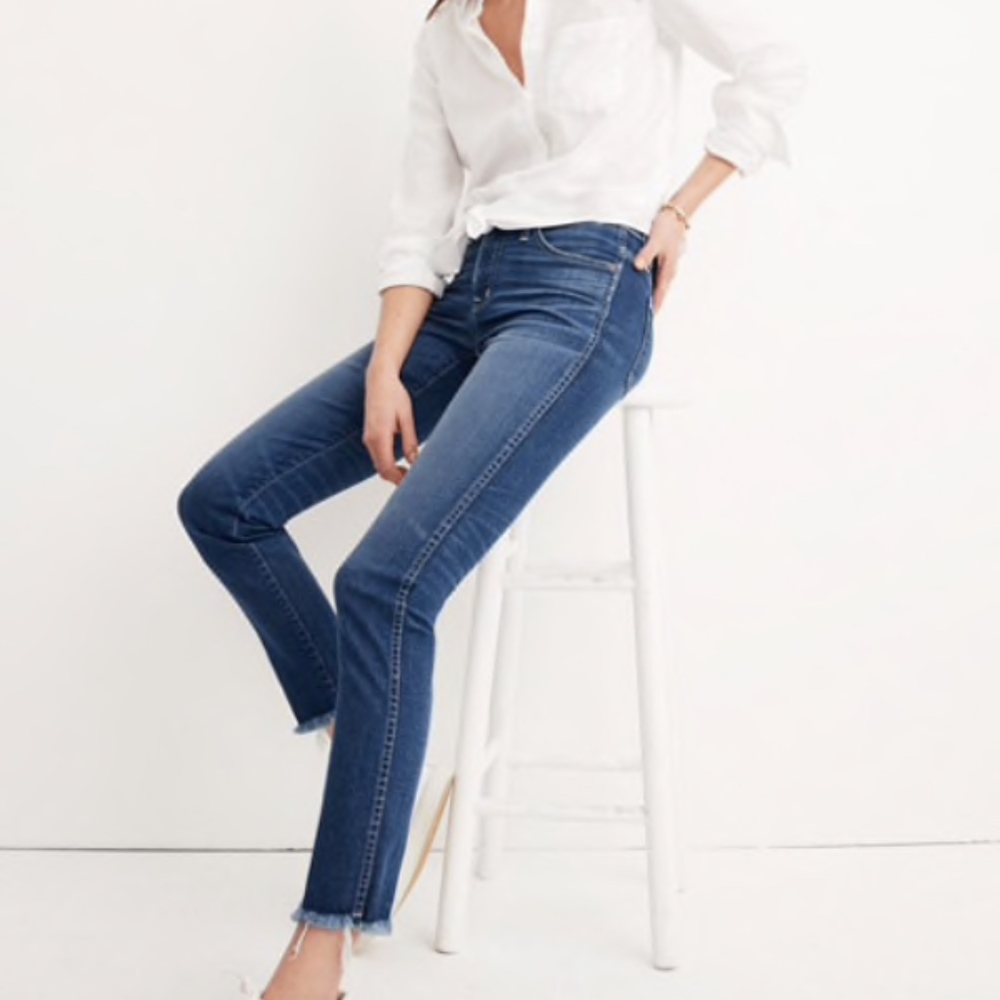 Madewell Slim Straight Jeans: Raw-Hem Edition